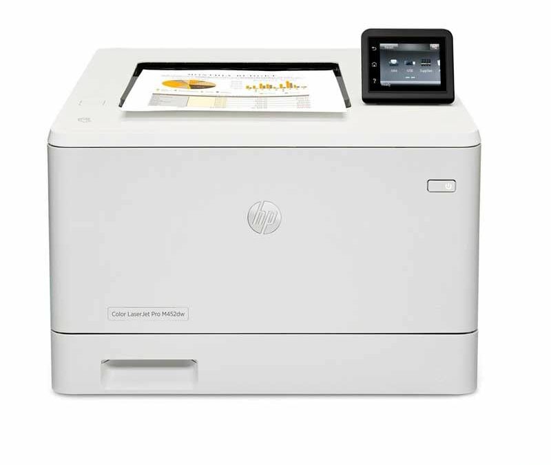 Impresora color hp laserjet pro m452dw (cf394a) | 40 PPM en Negro 28 PPM Color Ethernet, Bandeja para hojas.