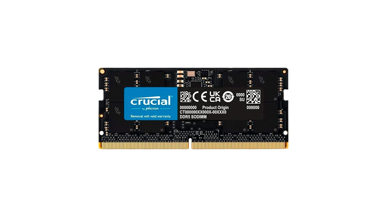 メモリー crucial DDR5 SODIMM 32GBx1 CT32G48C40S5 Crucial 32GB DDR5 RAM, 4800MHz CL40 Laptop Memory